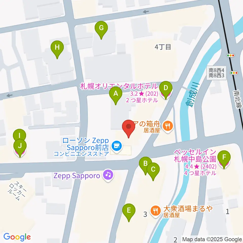 SUSUKINO 810周辺のホテル一覧地図