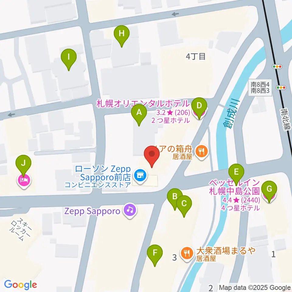 SUSUKINO 810周辺のホテル一覧地図