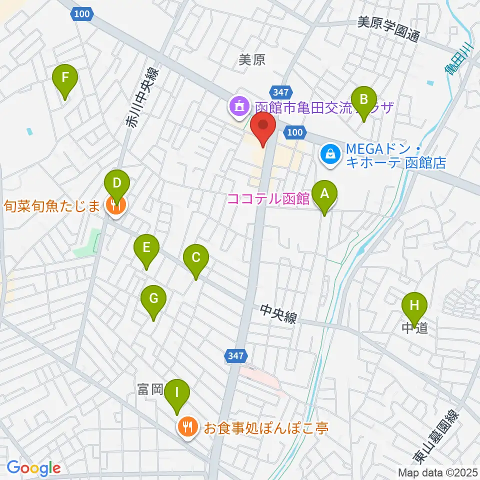 函館club COCOA周辺のホテル一覧地図