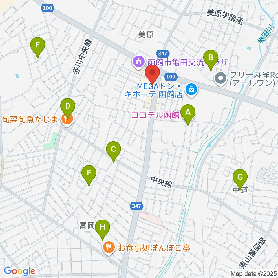 函館club COCOA周辺のホテル一覧地図