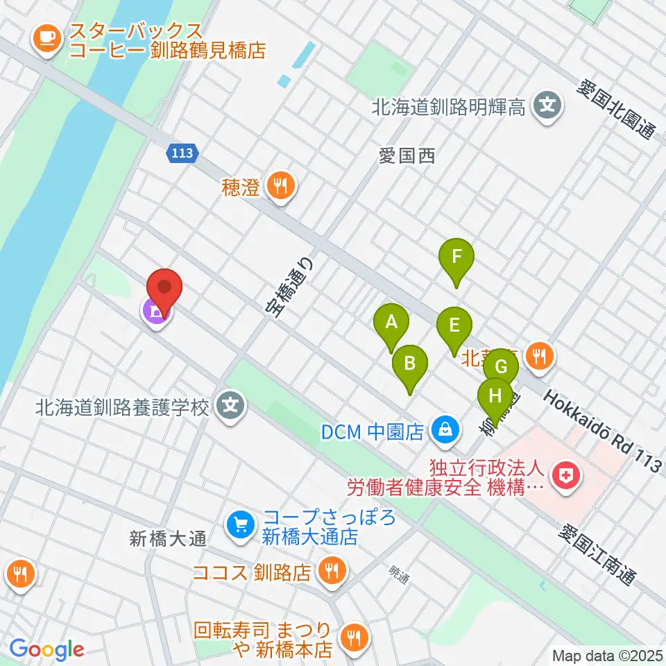 コーチャンフォー釧路文化ホール周辺のホテル一覧地図