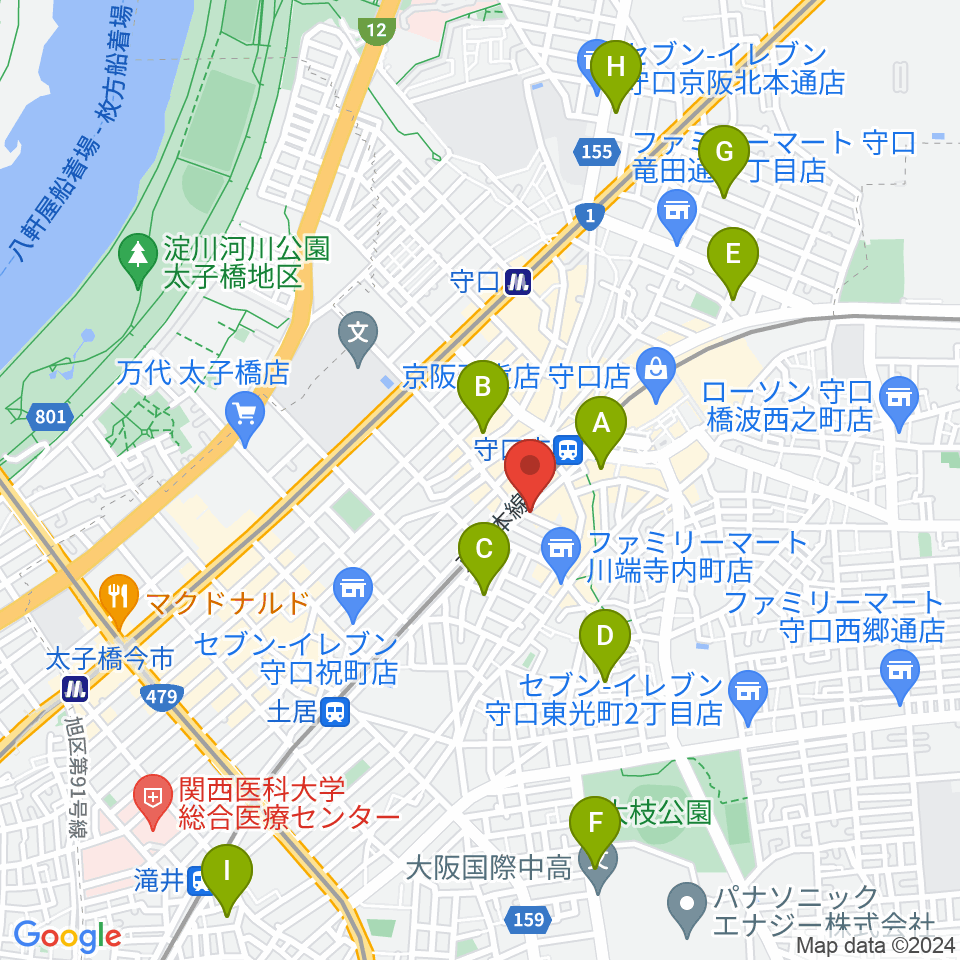 studio HEMP周辺のホテル一覧地図