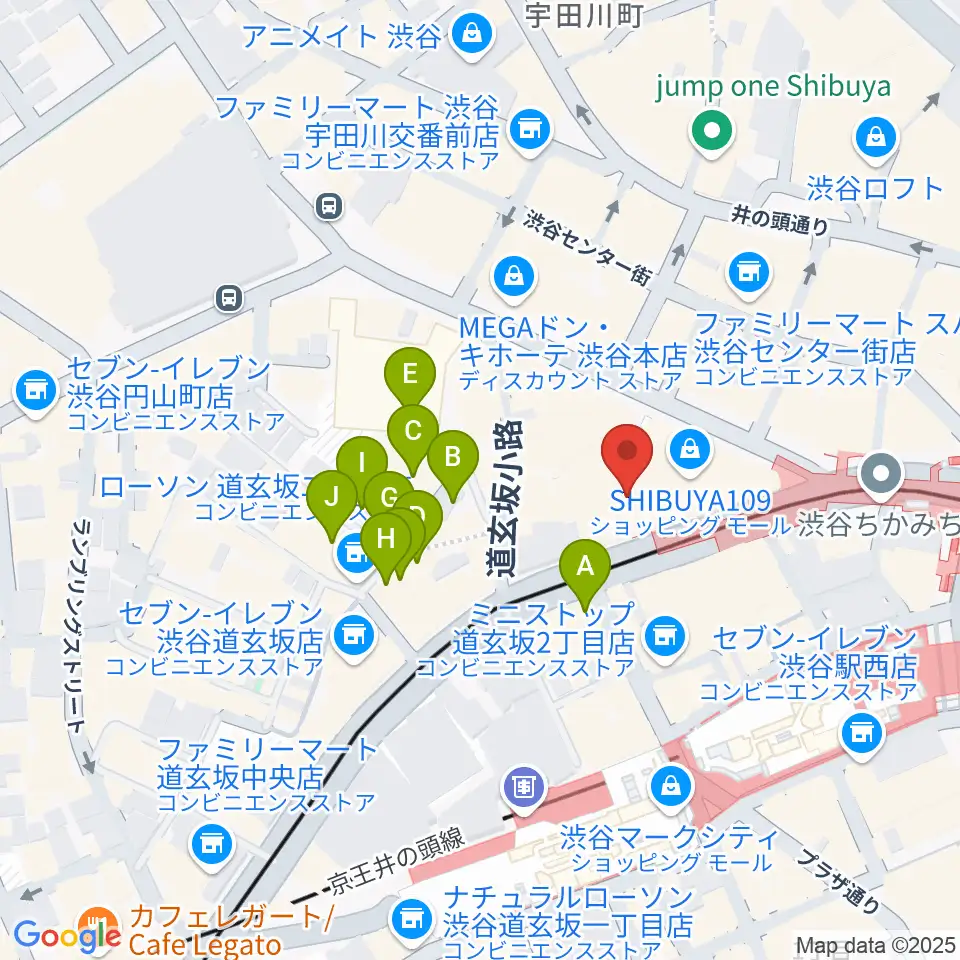 渋谷プレジャープレジャー周辺のホテル一覧地図