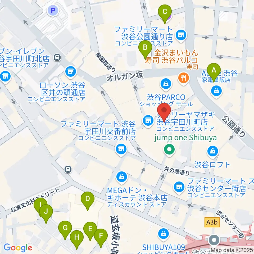 渋谷ＷＷＷ  WWW X周辺のホテル一覧地図