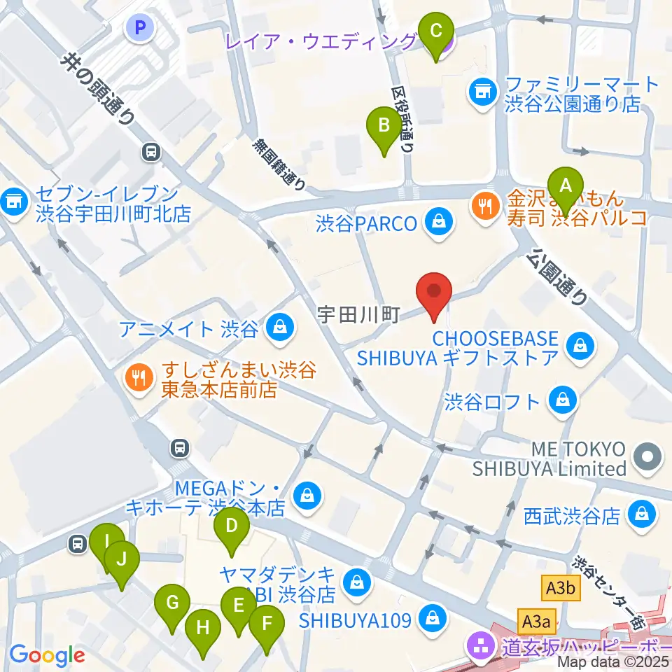 渋谷ＷＷＷ  WWW X周辺のホテル一覧地図
