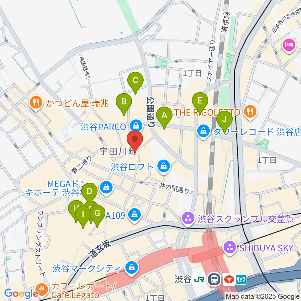 渋谷WWW WWW X周辺のホテル一覧地図