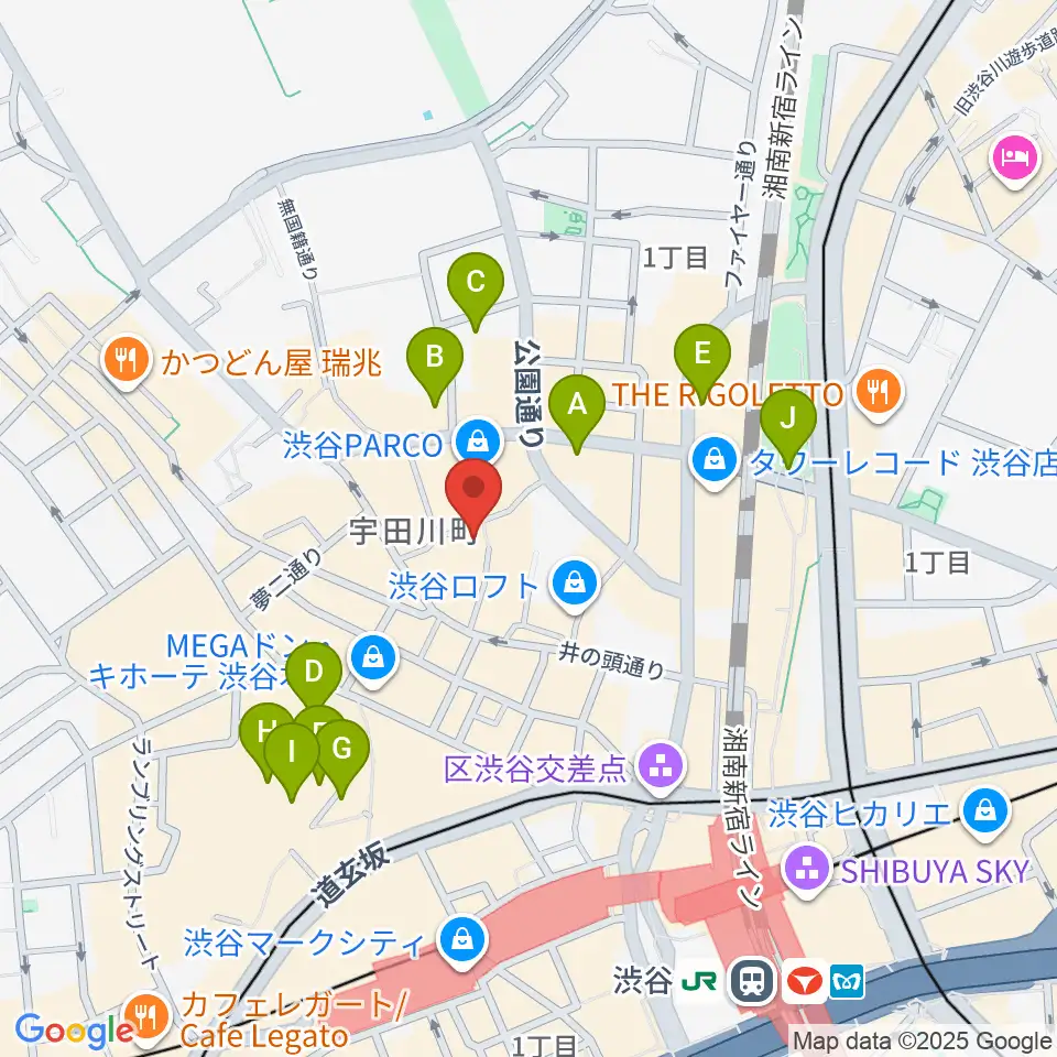 渋谷ＷＷＷ  WWW X周辺のホテル一覧地図