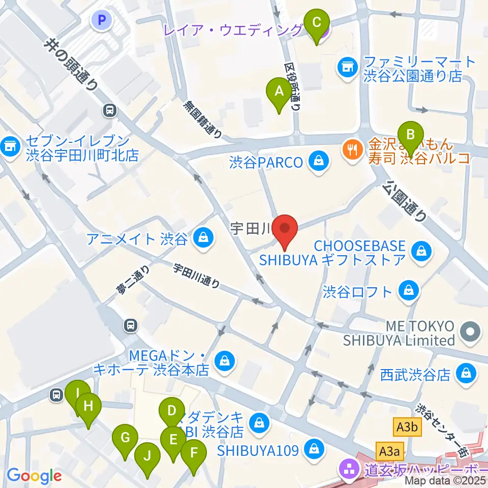 渋谷サイクロン周辺のホテル一覧地図