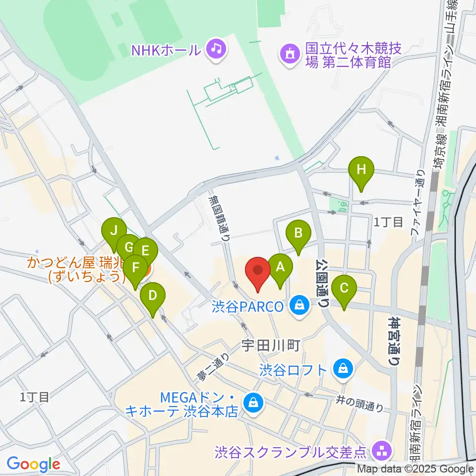 渋谷Milkyway周辺のホテル一覧地図