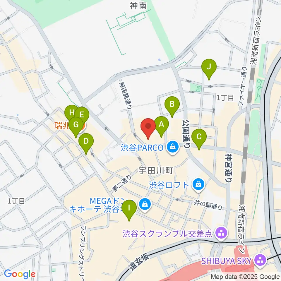 渋谷Milkyway周辺のホテル一覧地図