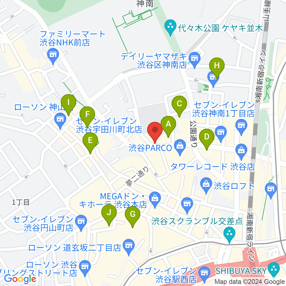 渋谷スターラウンジ周辺のホテル一覧地図