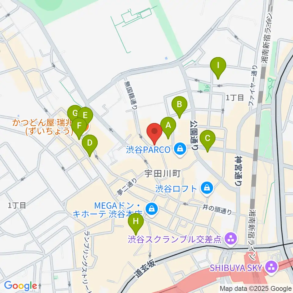 渋谷スターラウンジ周辺のホテル一覧地図
