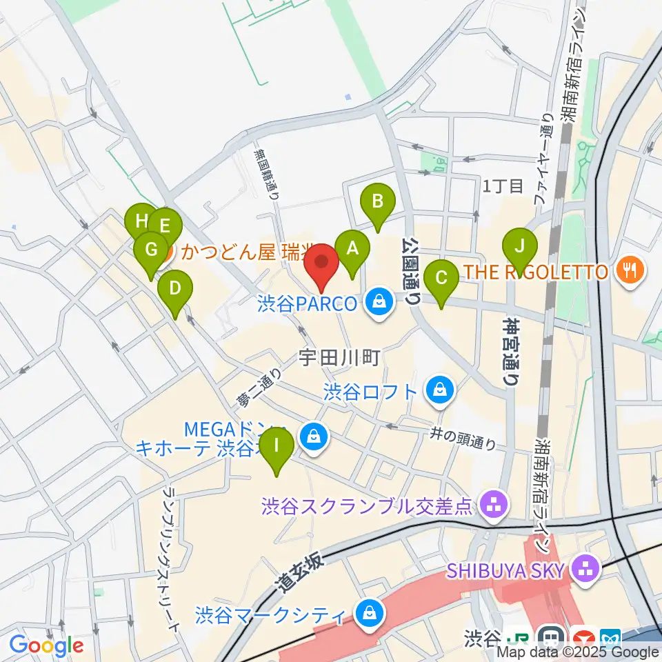 渋谷スターラウンジ周辺のホテル一覧地図