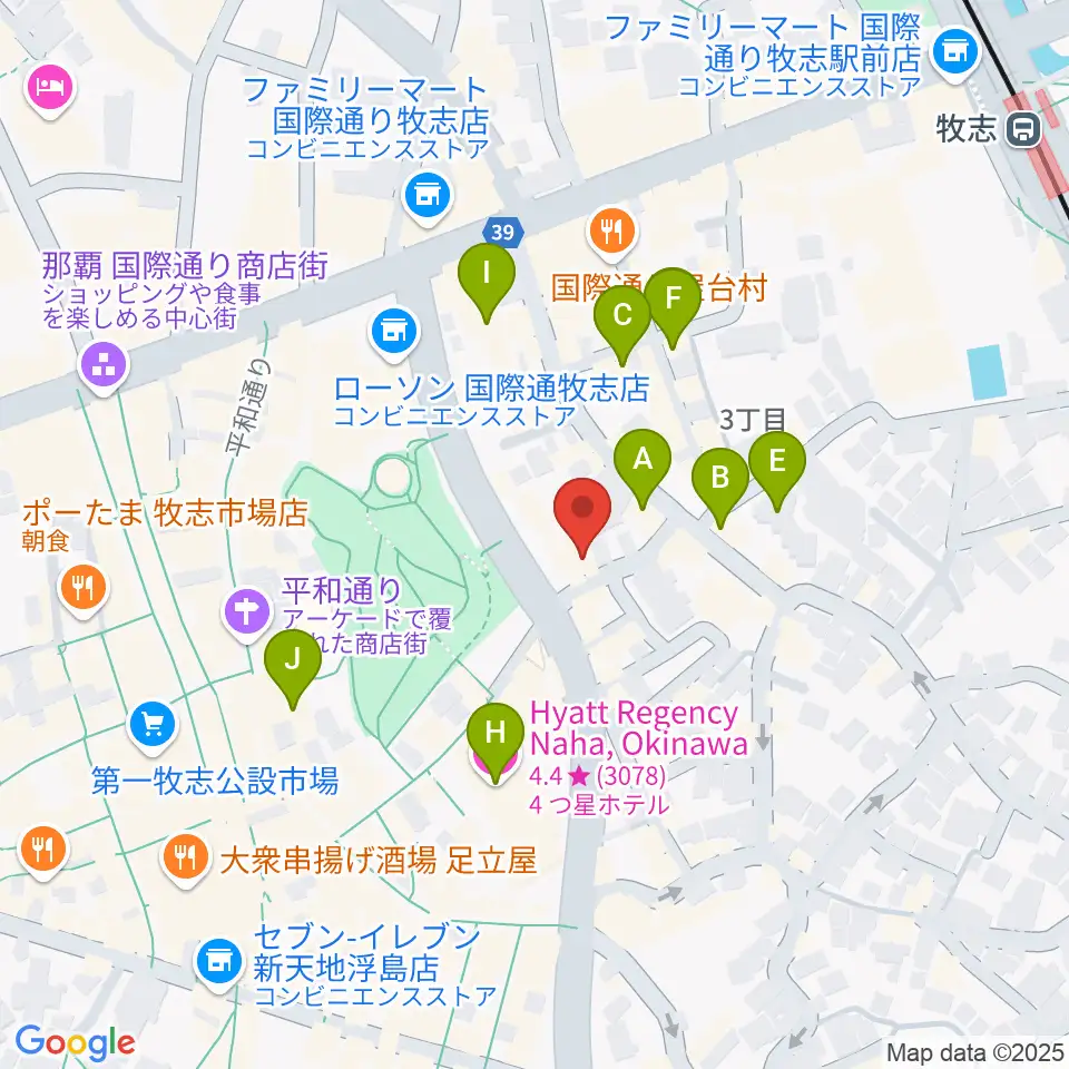 桜坂セントラル周辺のホテル一覧地図