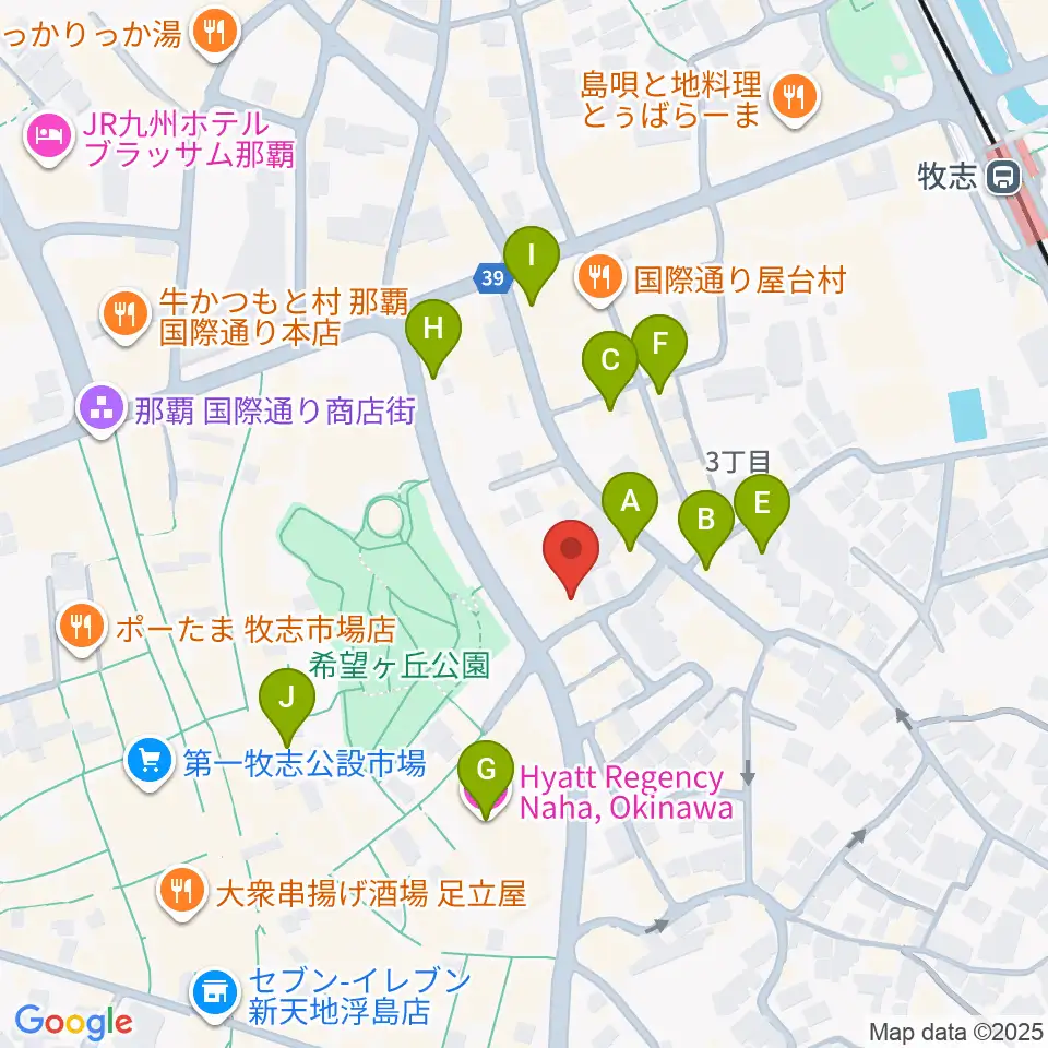 桜坂セントラル周辺のホテル一覧地図
