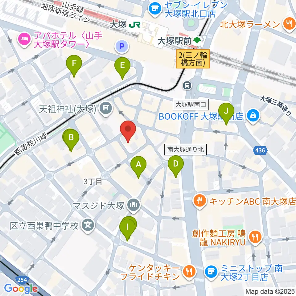 大塚MEETS周辺のホテル一覧地図