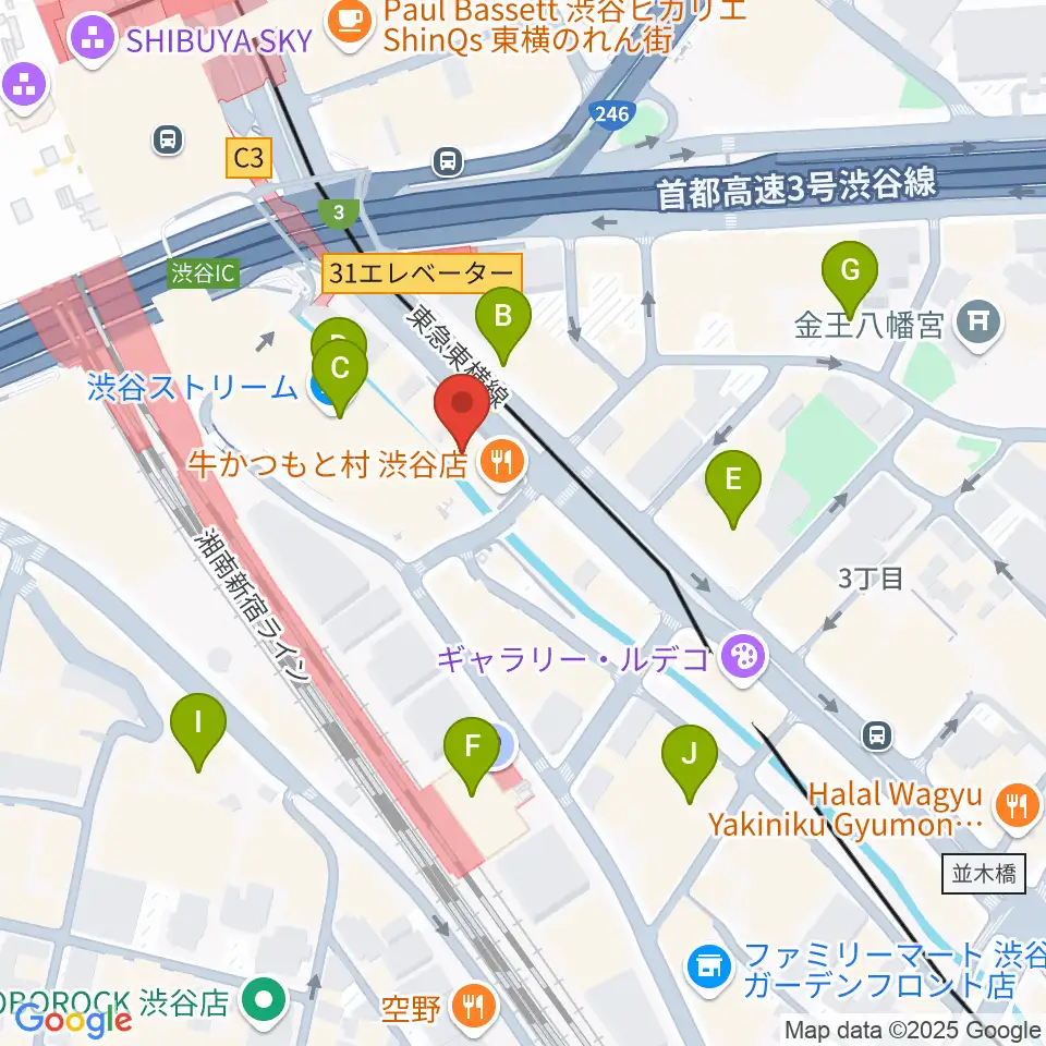 渋谷OTO周辺のホテル一覧地図