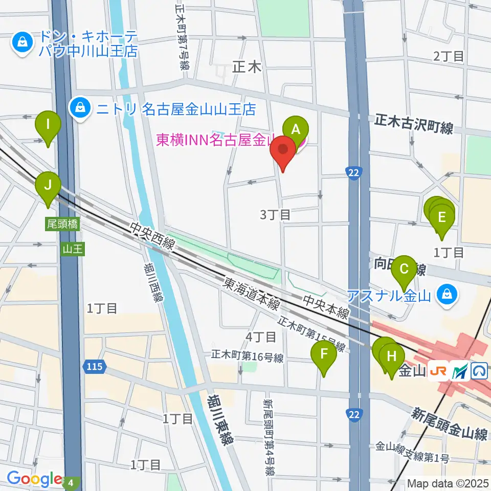 music art BeSoul周辺のホテル一覧地図