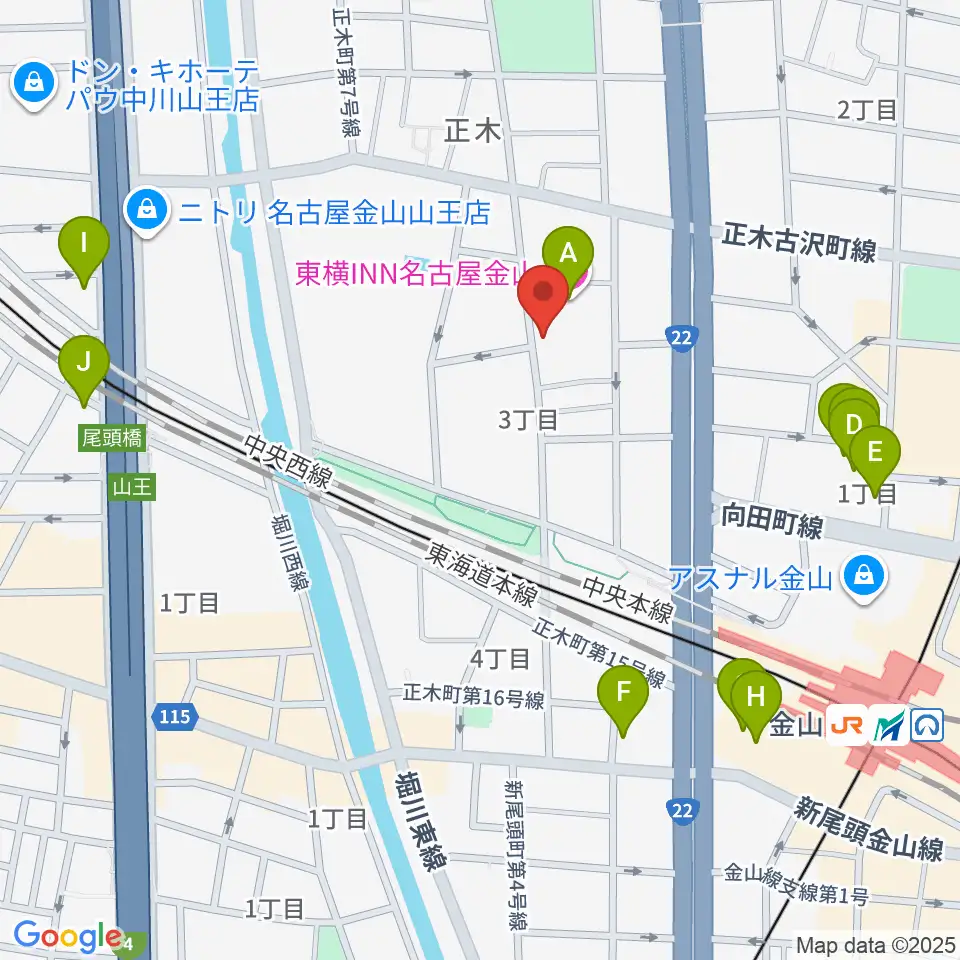 music art BeSoul周辺のホテル一覧地図