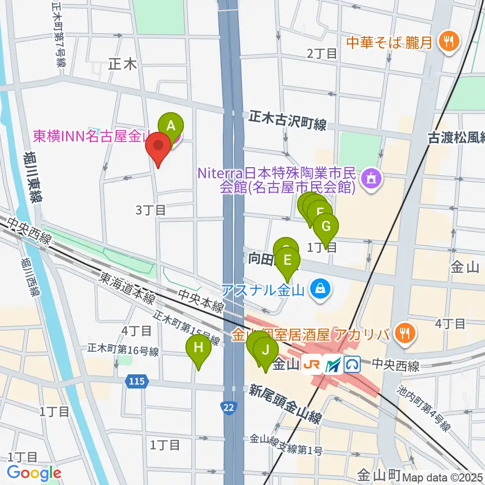 music art BeSoul周辺のホテル一覧地図