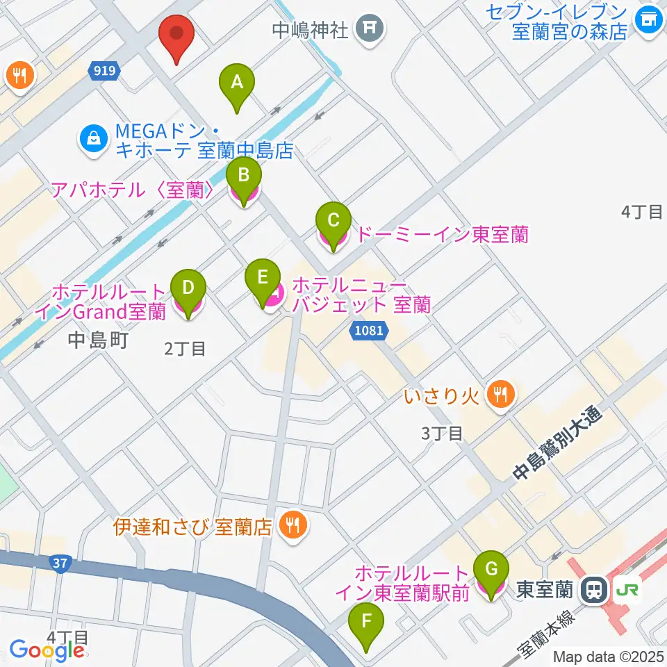 Live cafe Soliste周辺のホテル一覧地図
