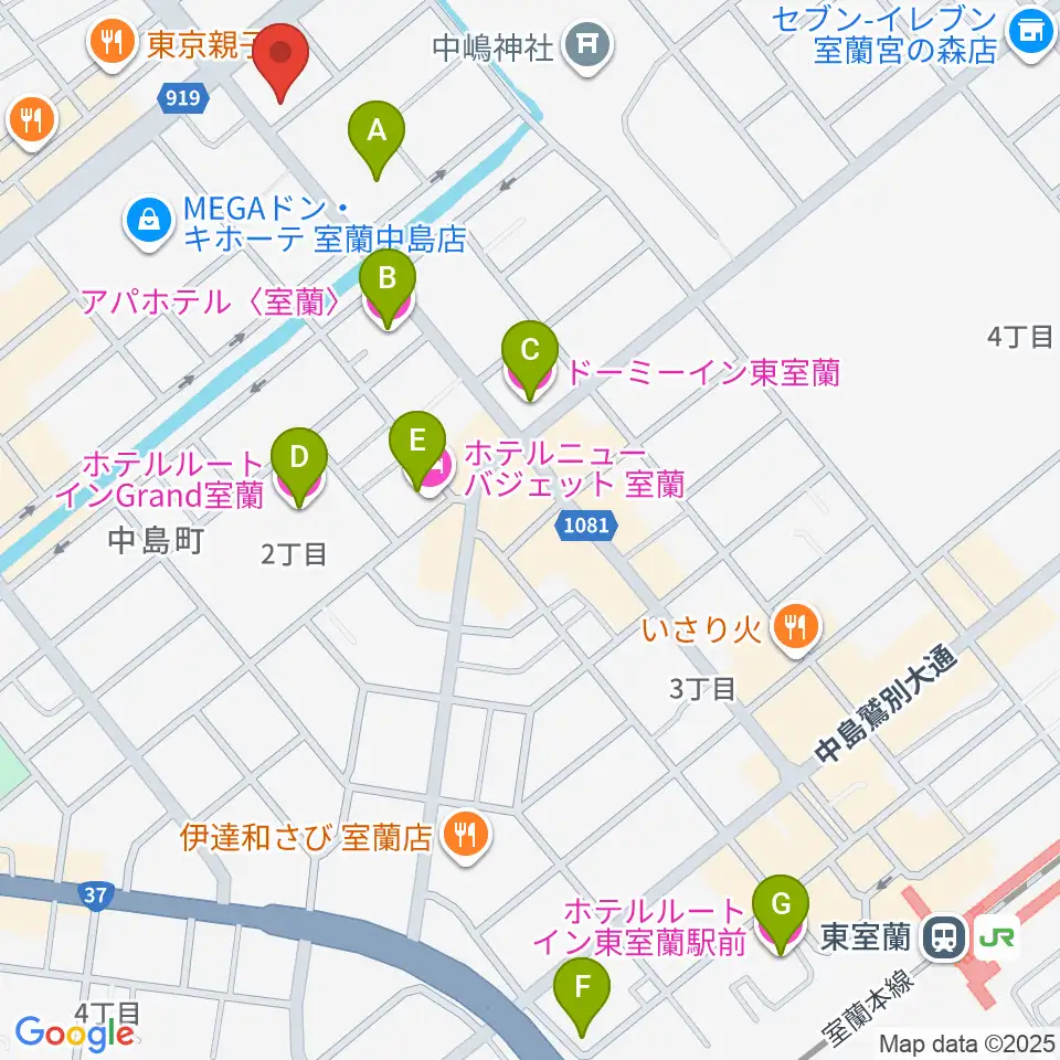 Live cafe Soliste周辺のホテル一覧地図