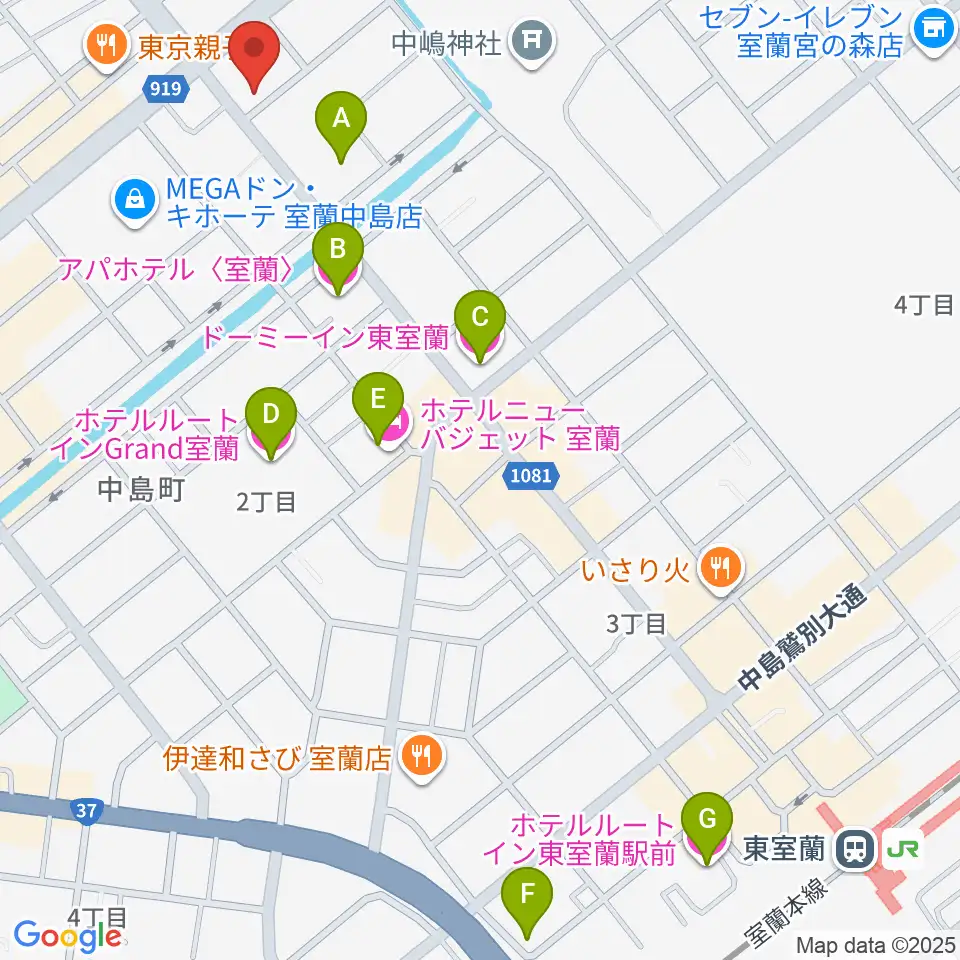 Live cafe Soliste周辺のホテル一覧地図