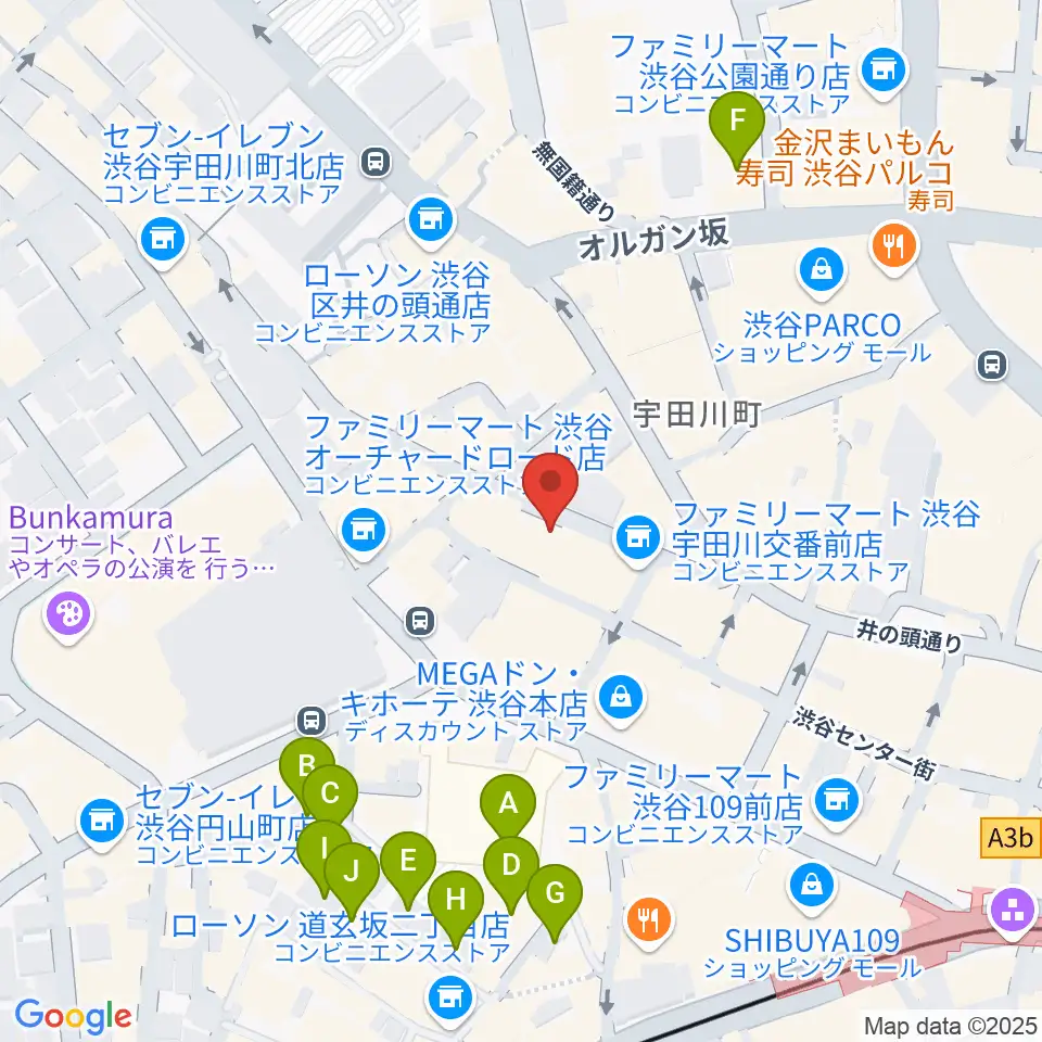 渋谷TAKE OFF 7周辺のホテル一覧地図