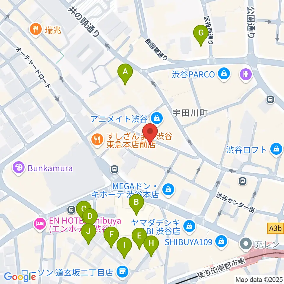 渋谷TAKE OFF 7周辺のホテル一覧地図