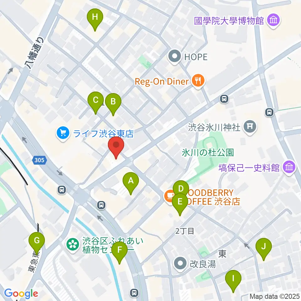渋谷クラブクロール周辺のホテル一覧地図