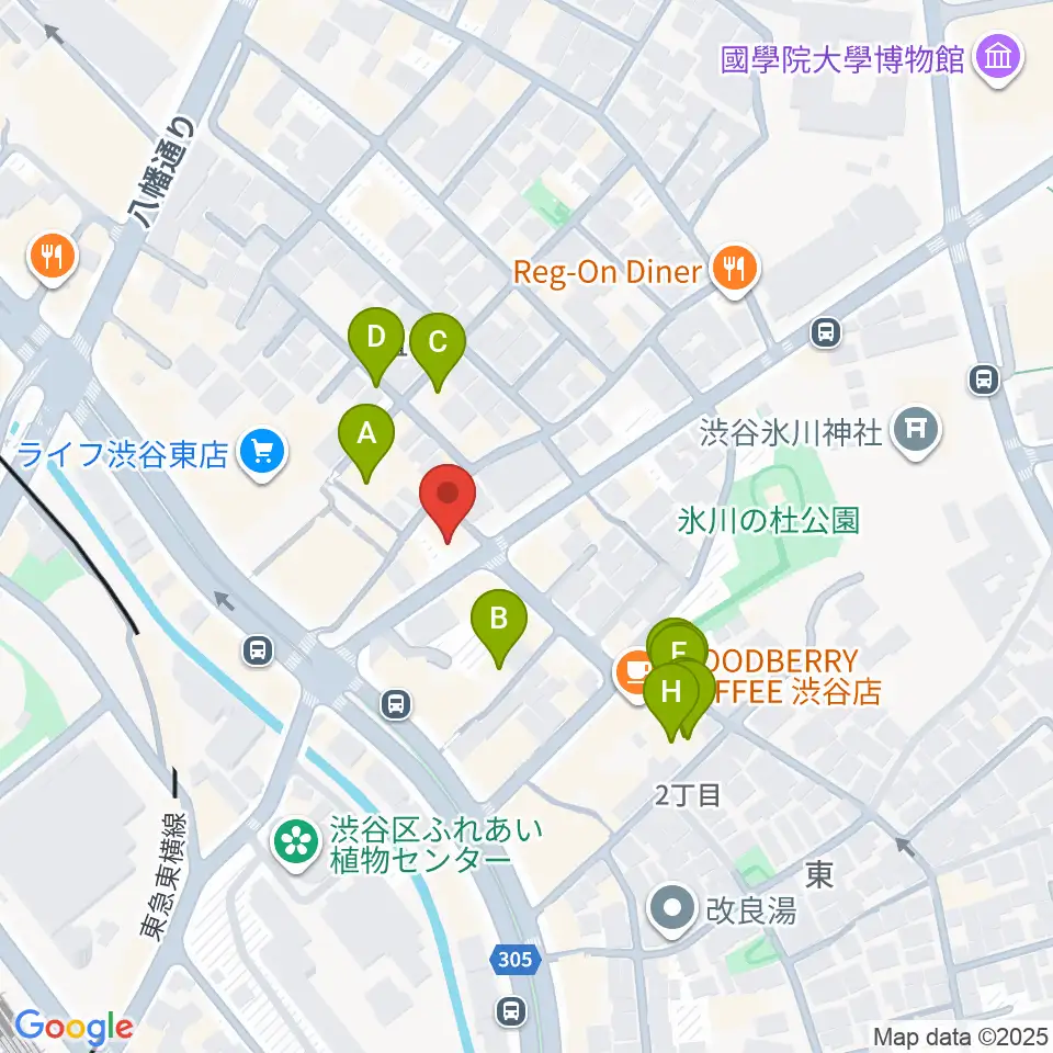 渋谷クラブクロール周辺のホテル一覧地図