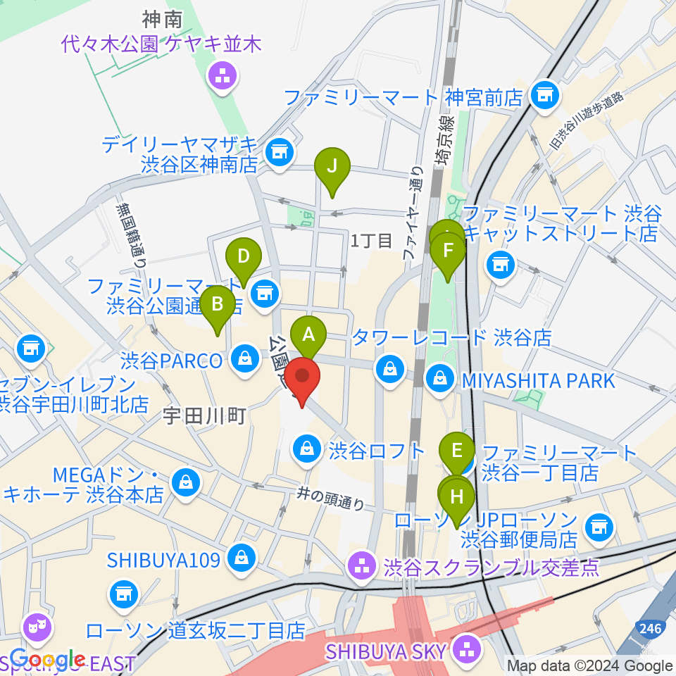 公園通りクラシックス周辺のホテル一覧地図