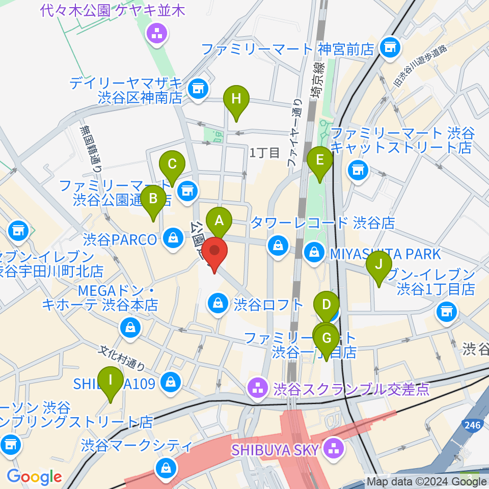 公園通りクラシックス周辺のホテル一覧地図