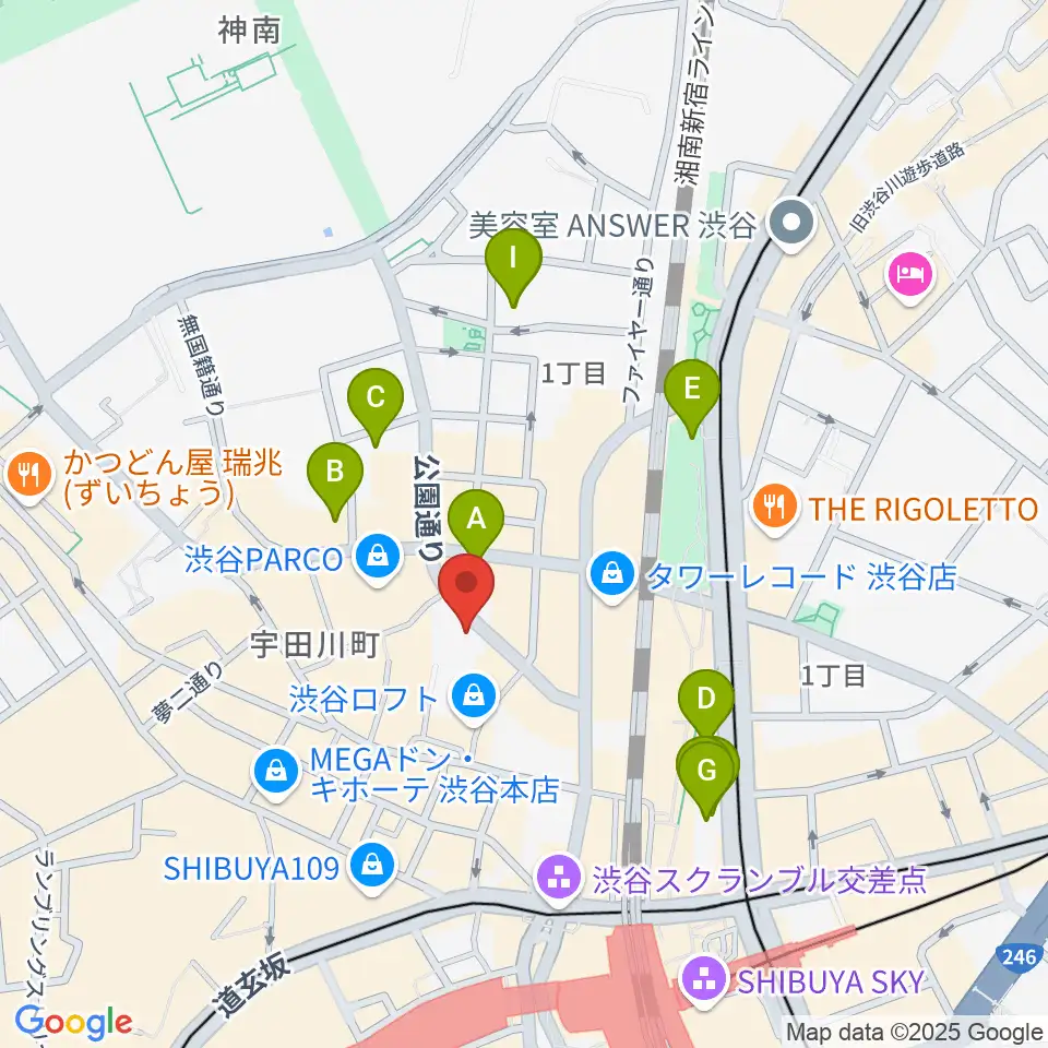 公園通りクラシックス周辺のホテル一覧地図