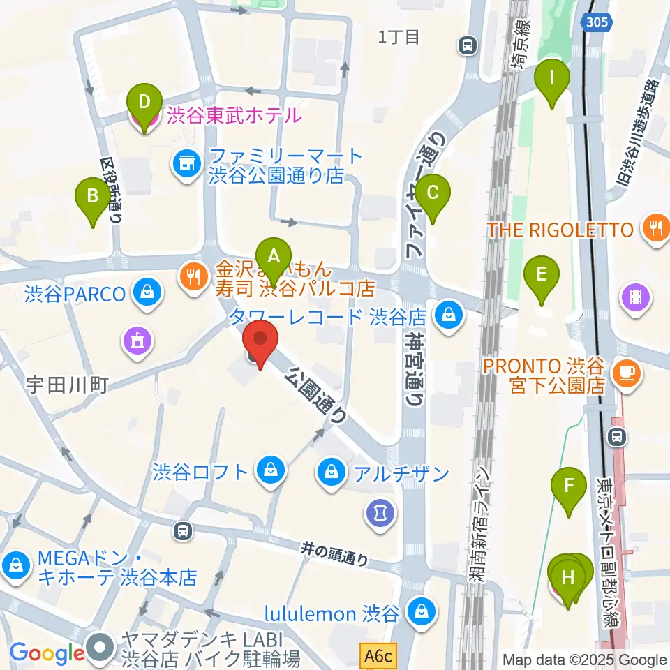 公園通りクラシックス周辺のホテル一覧地図