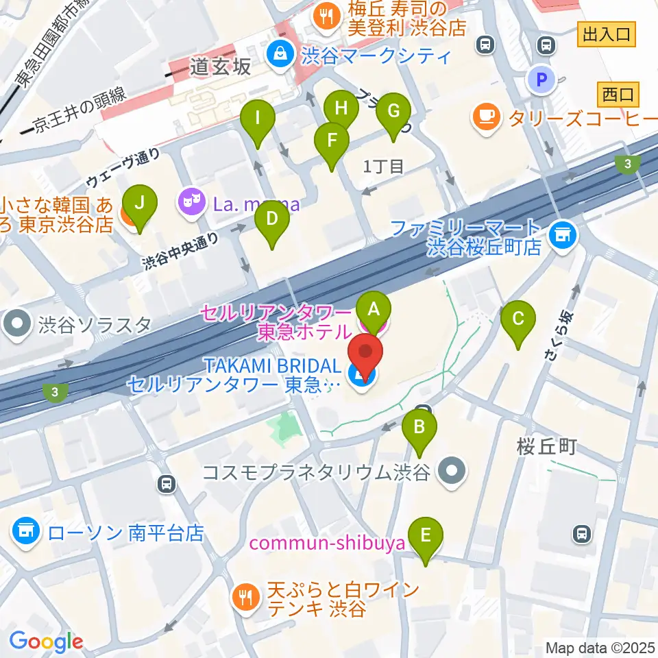 渋谷JZ Brat周辺のホテル一覧地図