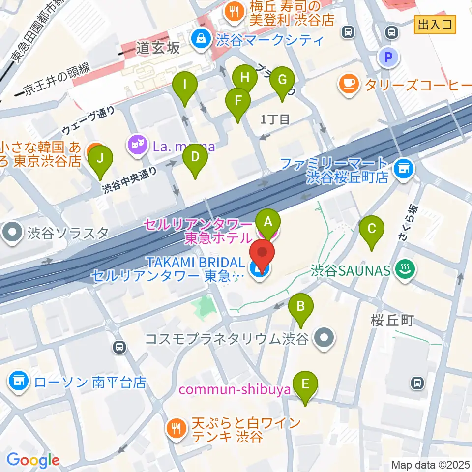 渋谷JZ Brat周辺のホテル一覧地図