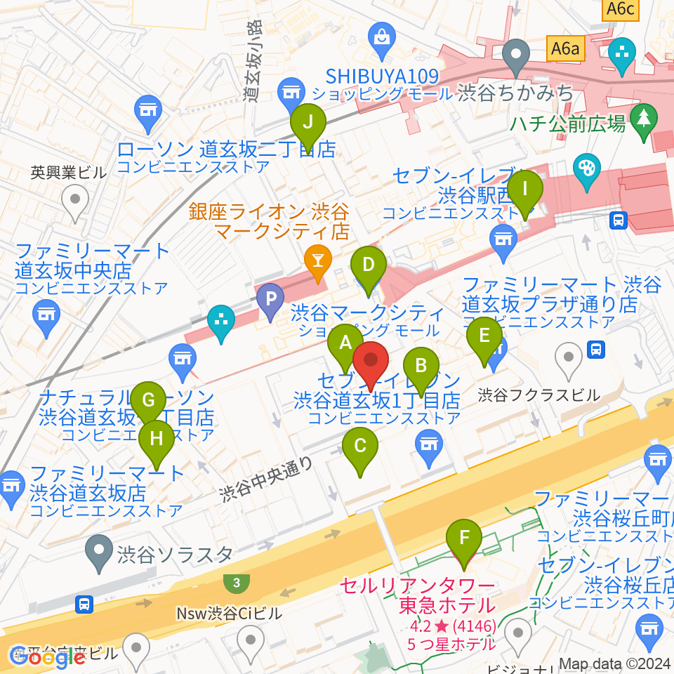 渋谷ガビガビ周辺のホテル一覧地図