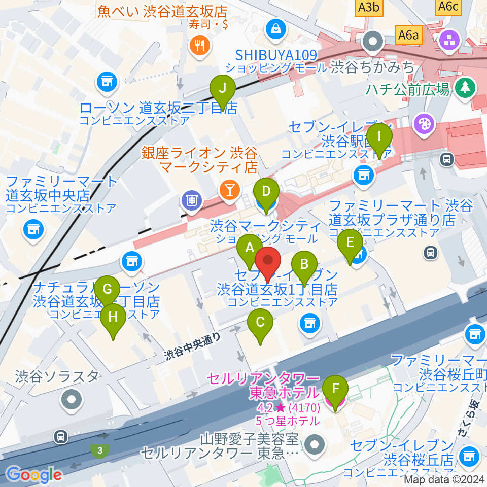 渋谷ガビガビ周辺のホテル一覧地図