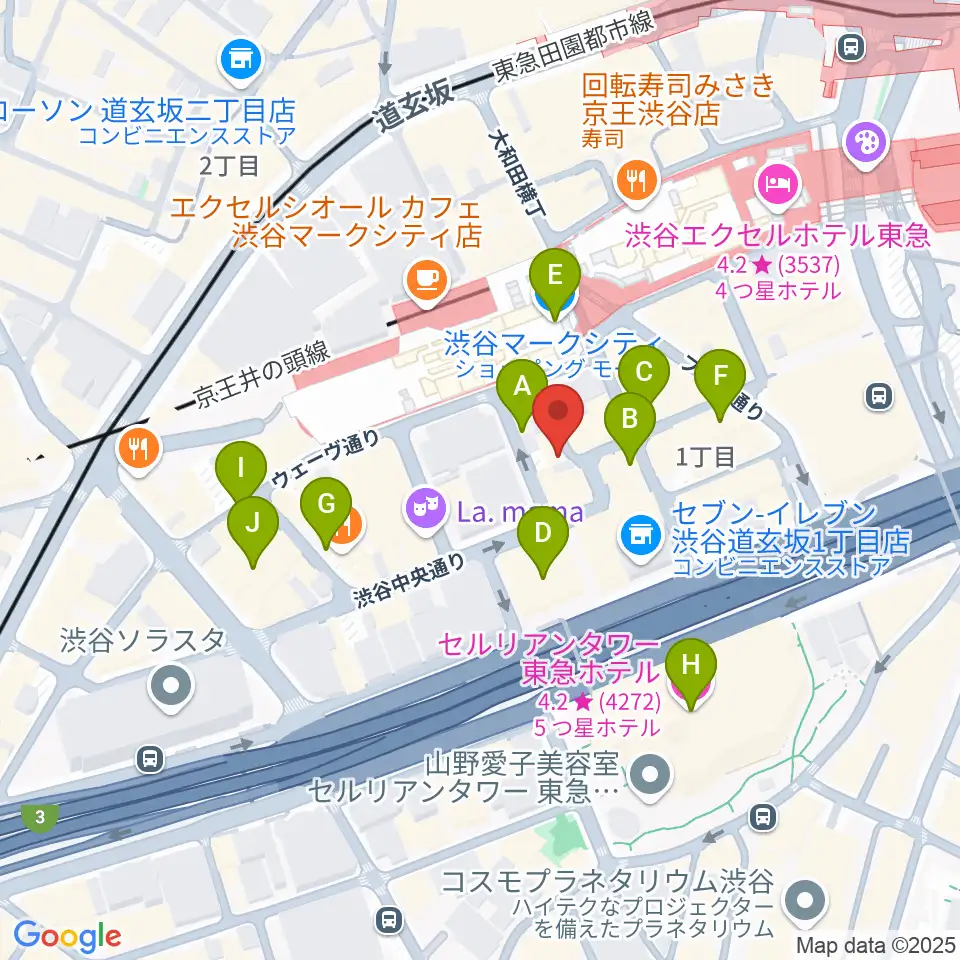 渋谷ガビガビ周辺のホテル一覧地図