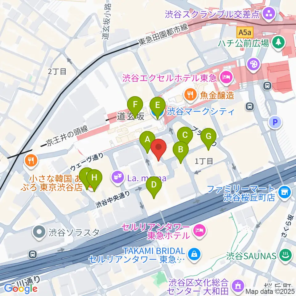 渋谷ガビガビ周辺のホテル一覧地図