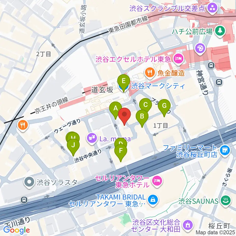 渋谷ガビガビ周辺のホテル一覧地図