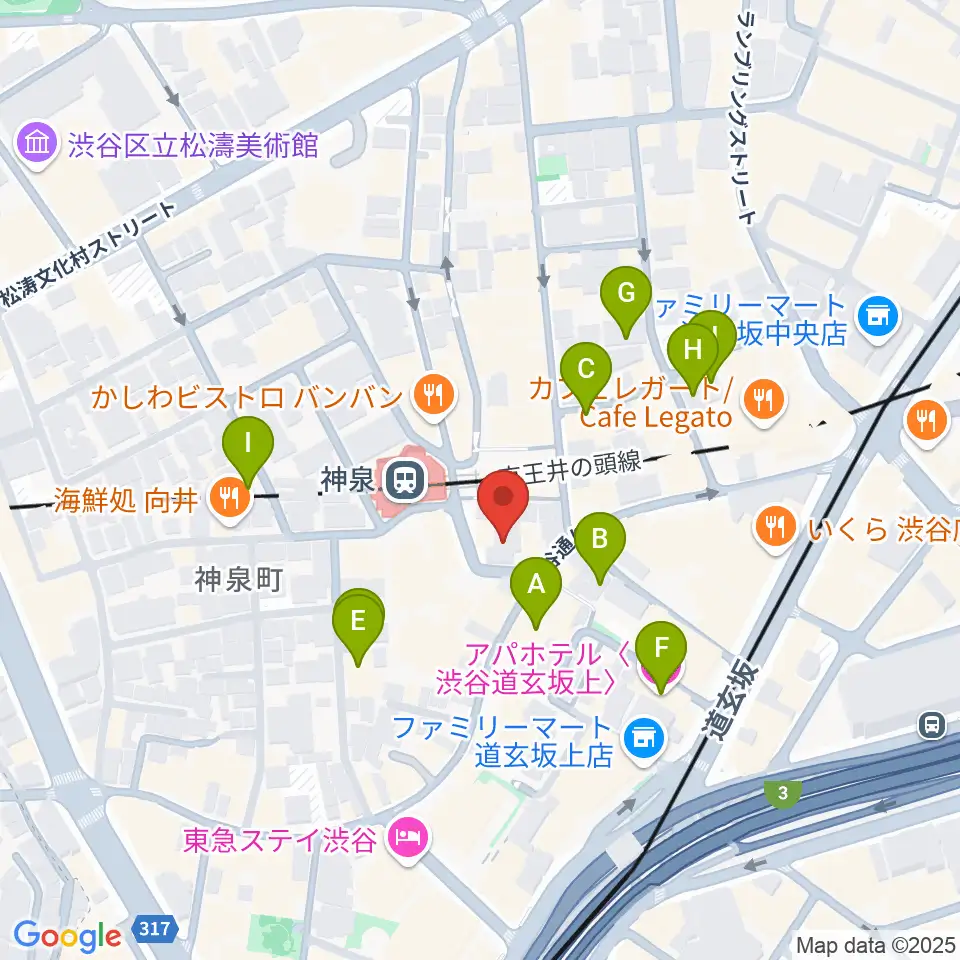 渋谷ランタン周辺のホテル一覧地図