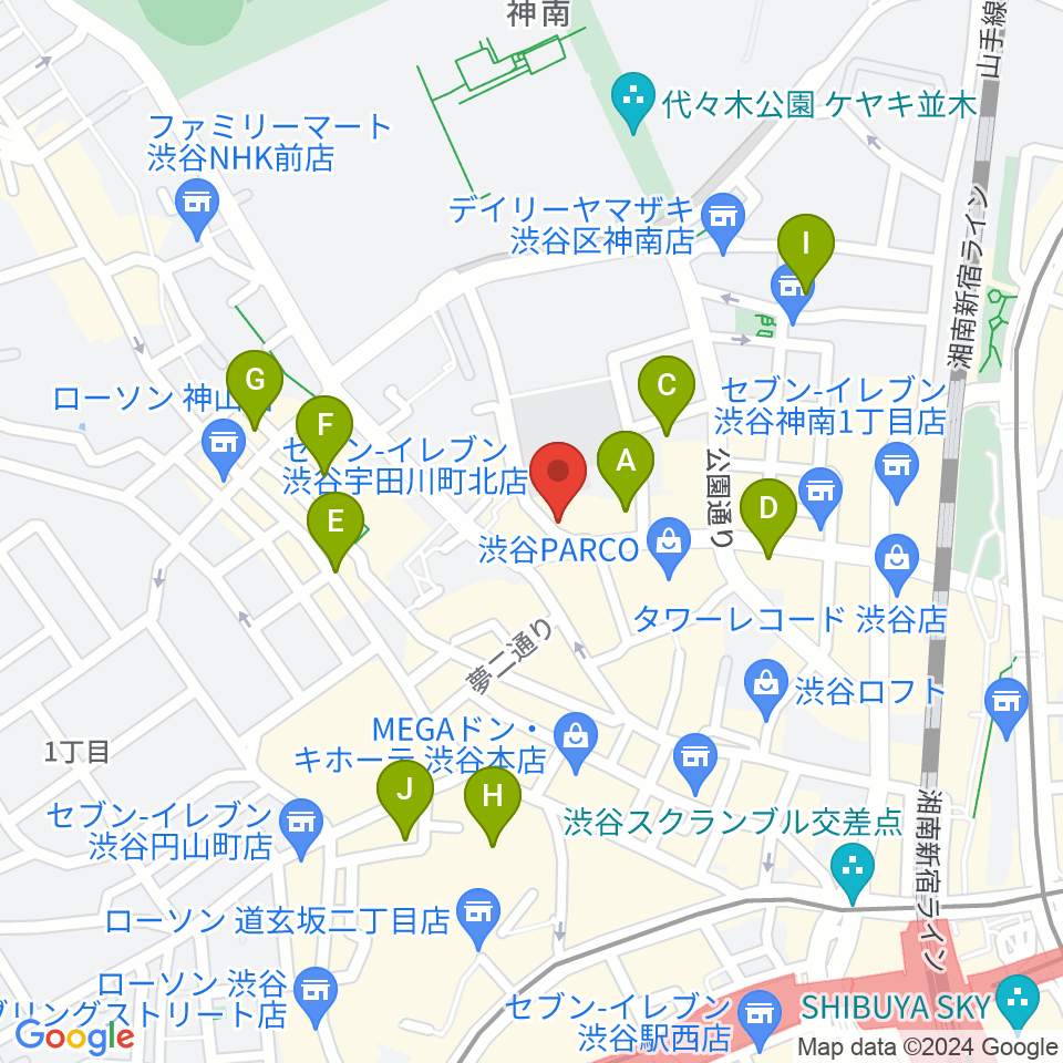 渋谷BALL周辺のホテル一覧地図