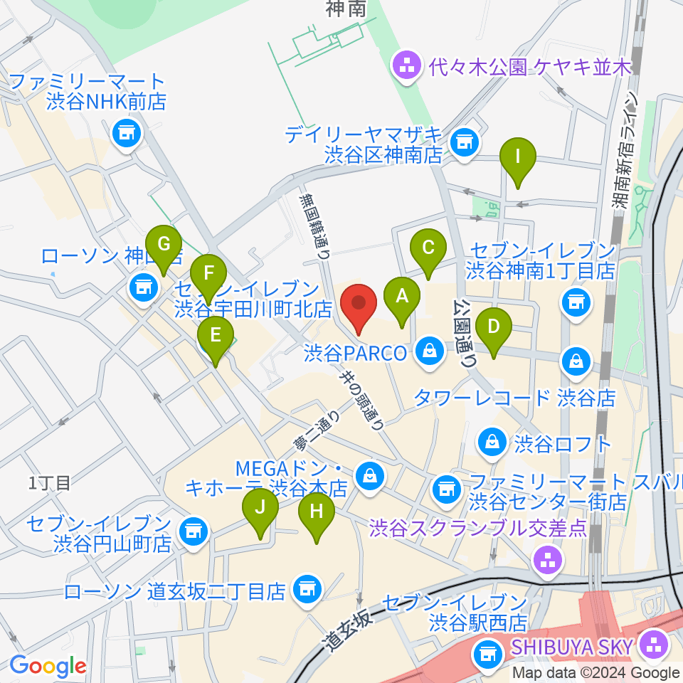 渋谷BALL周辺のホテル一覧地図