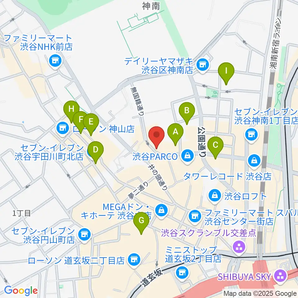 渋谷BALL周辺のホテル一覧地図