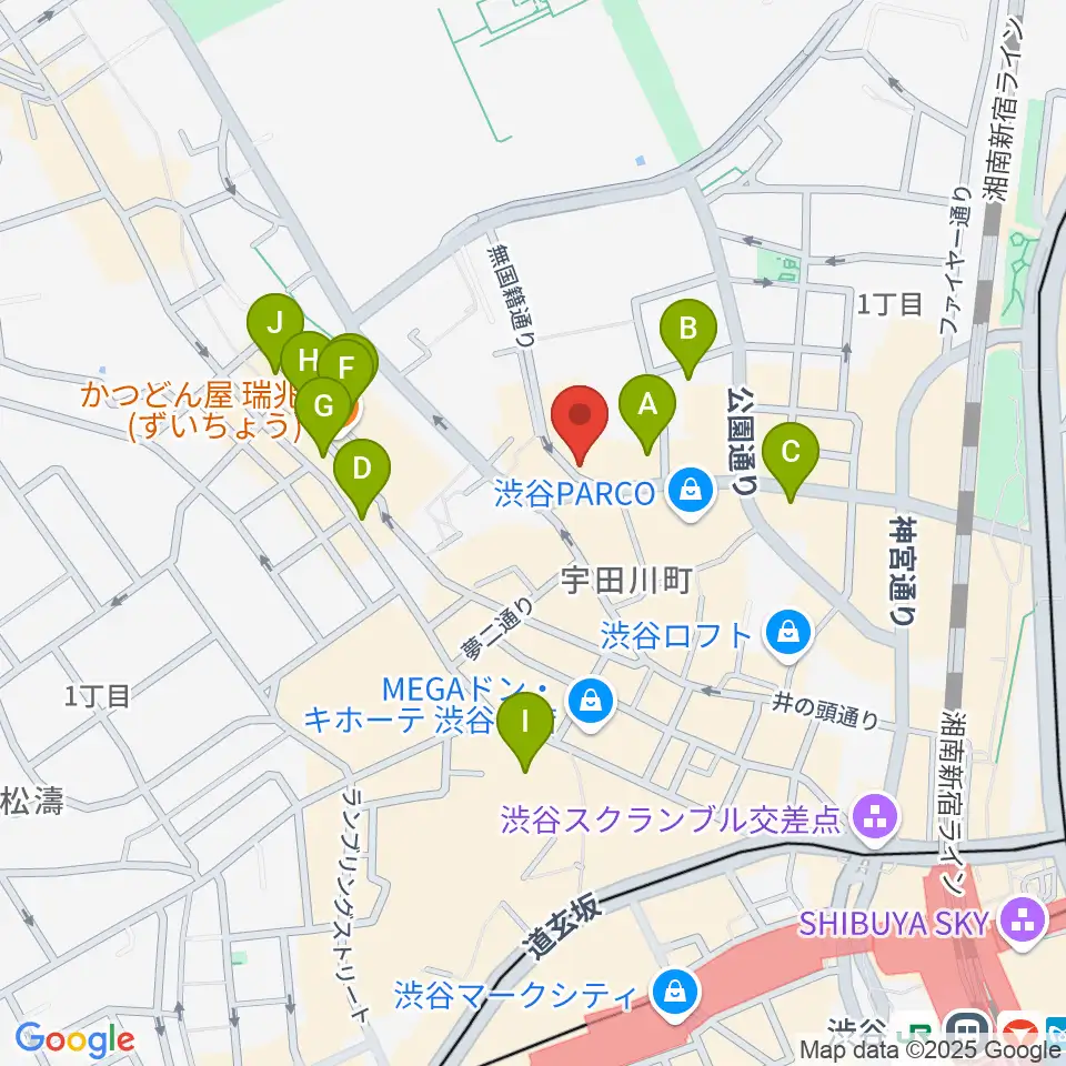 渋谷BALL周辺のホテル一覧地図