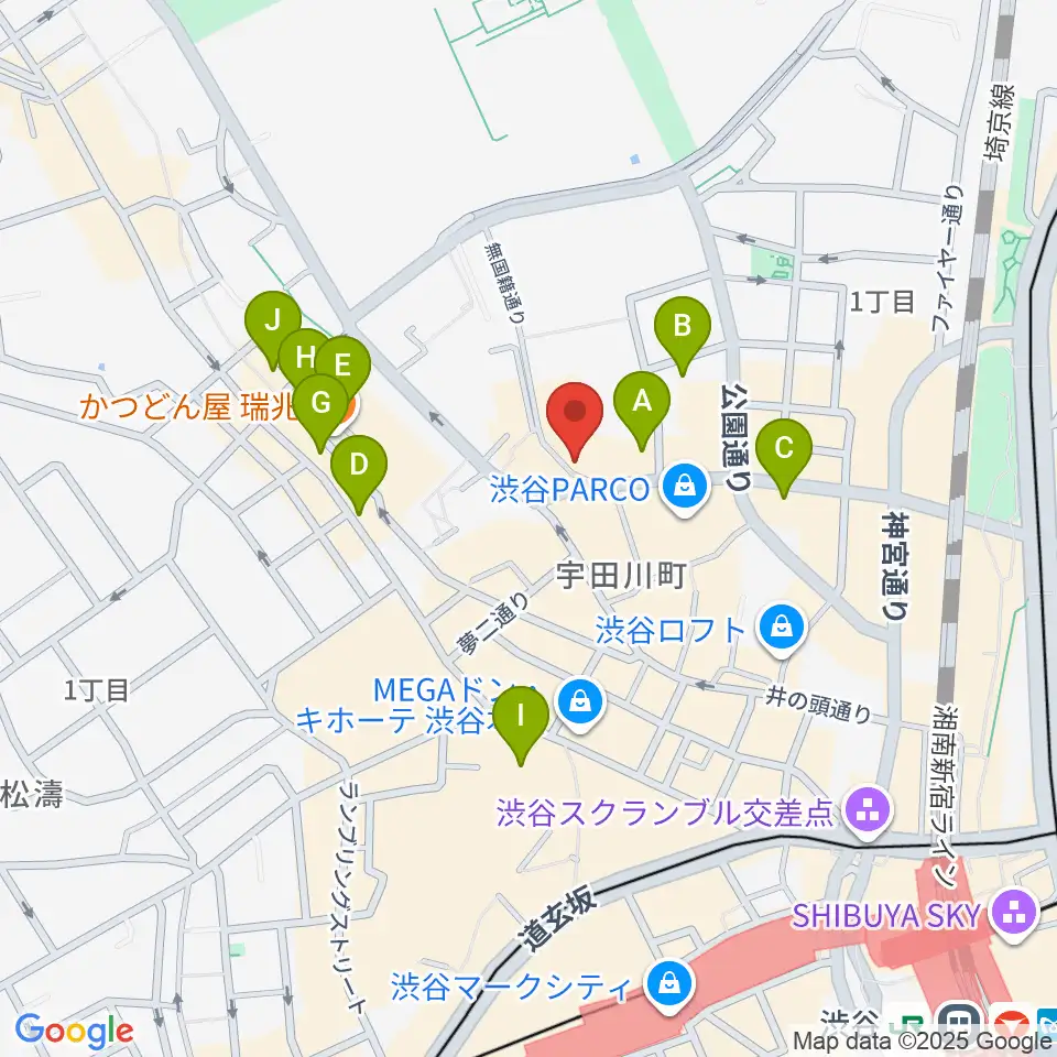 渋谷BALL周辺のホテル一覧地図