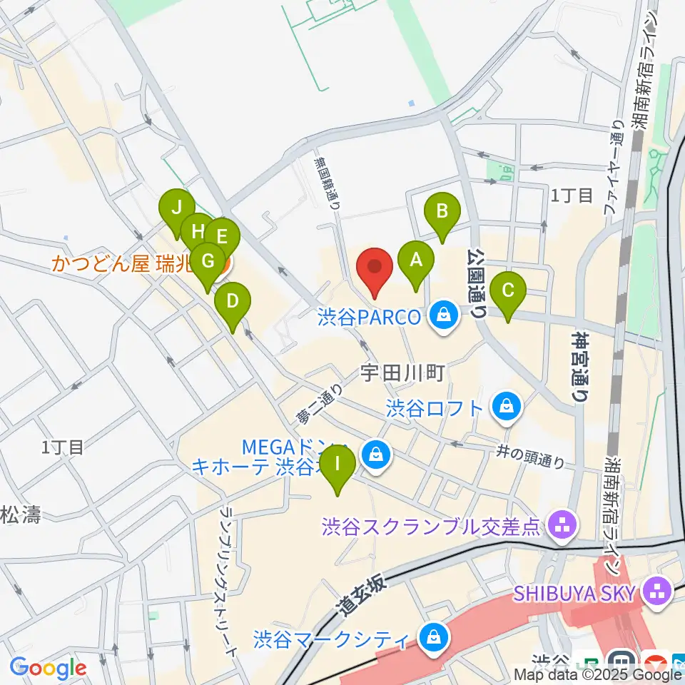 渋谷オルガンバー周辺のホテル一覧地図