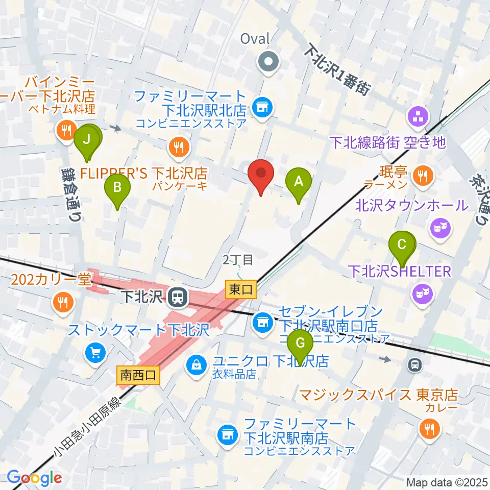 下北沢アレイホール周辺のホテル一覧地図